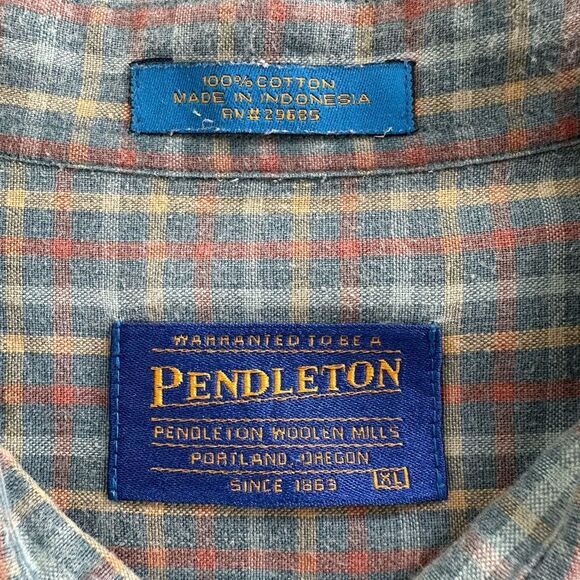 Vintage Pendleton Shirt Button Down Short Sleeve Cotton Top Mens XL - Picture 11 of 14